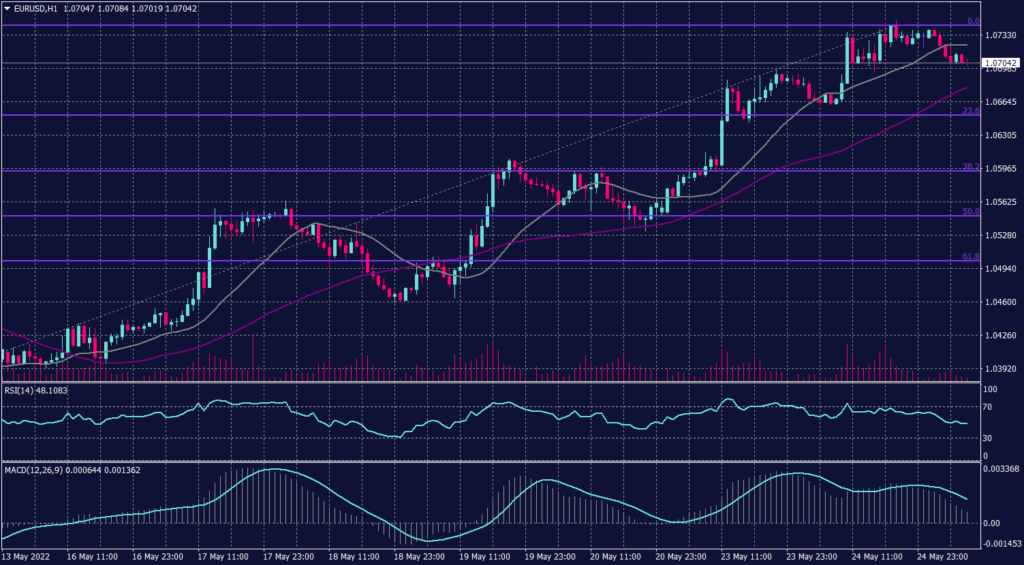 Euro Chart for 25 May 2022