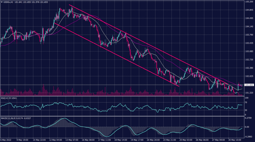 US Dollar Index Graph candle for 31 May 2022